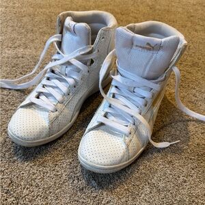Puma White High-Top Sneakers